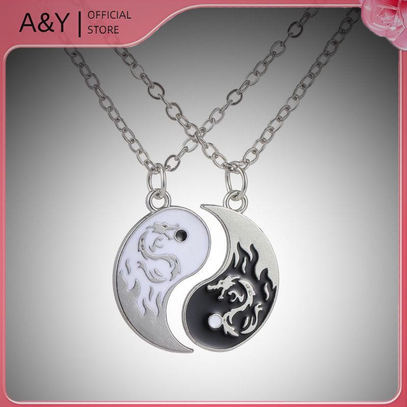 A&amp;Y - Cặp Đôi Vòng Tay Điều Chỉnh Hình Rồng Âm Dương, Perfect Quà Tặng Ngày lễ tình nhân