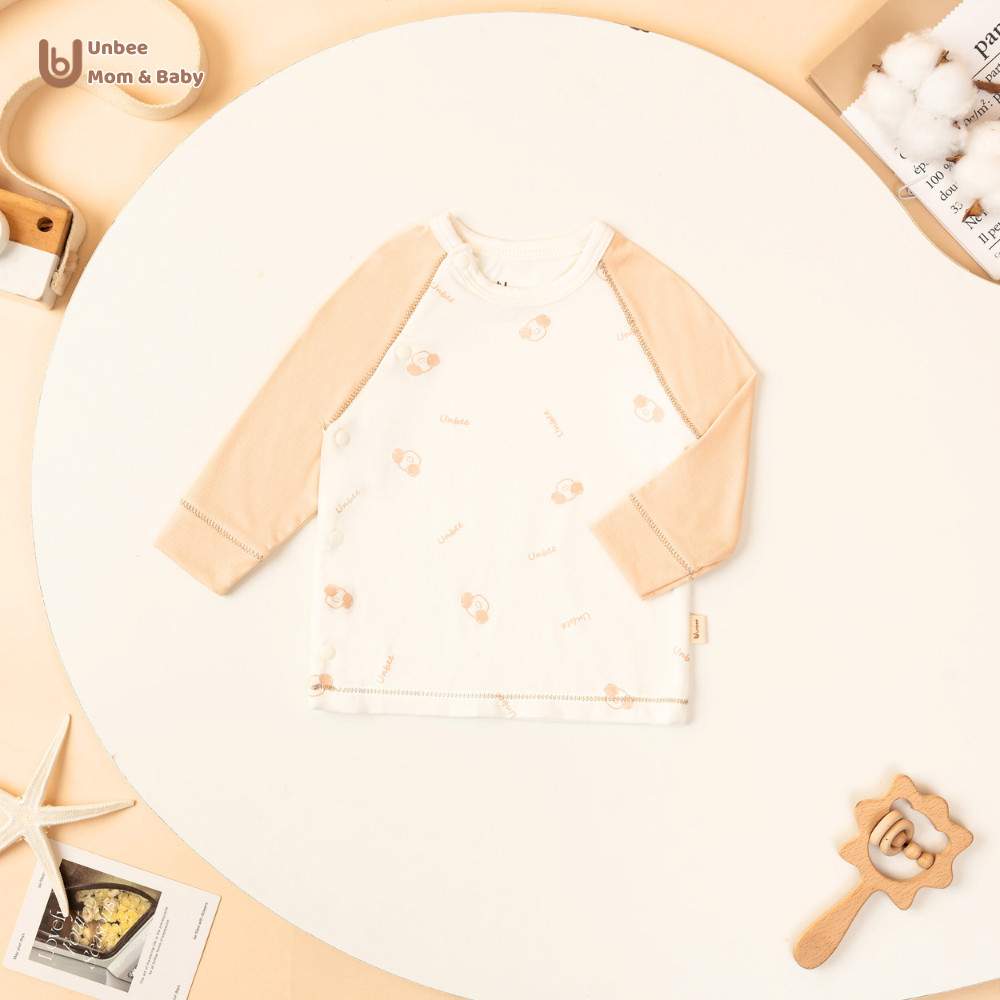 Bộ quần áo sơ sinh cho bé Unbee cài sườn chất modal mềm mịn thoáng mát - bộ sơ sinh bé trai bé gái