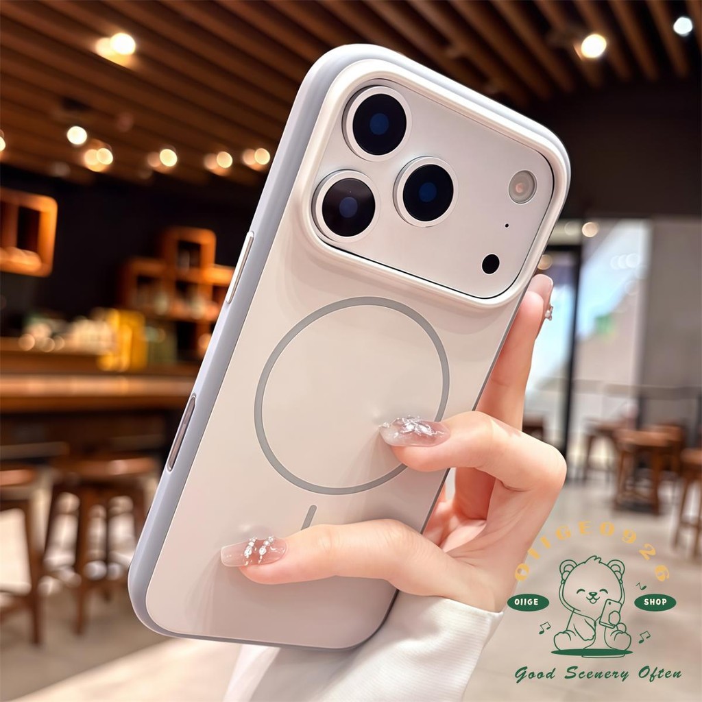 【 Ốp lưng iPhone17 】 Vỏ điện thoại từ tính hình dạng lỏng màu kẹo iphone17 Pro Max 16 15 cho vỏ iPhone vỏ mềm silicon TPU chống sốc