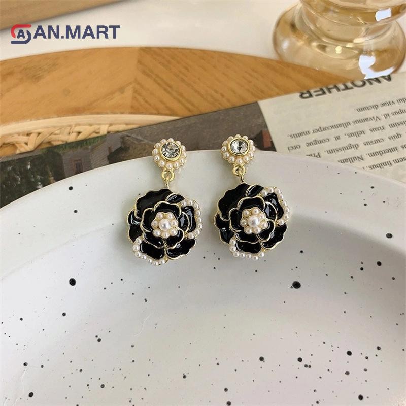 Bigdealssuper 1 Cặp Bông Tai Thời Trang Phiên Bản Hàn Quốc Tính Khí Đơn Giản Kim Cương Giả Hoa Ngọc Trai Tai Móng Tay Bông Tai Nữ Trang Sức Siêu