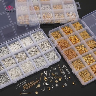 HWETR - Bộ Kit DIY Trang Sức với Hoa tai và Vòng cổ, Phù hợp cho Người mới bắt đầu và Người lớn
