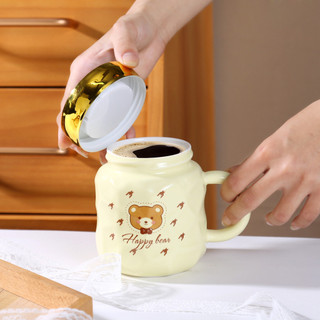 Phim Hoạt Hình Gương Cốc Gốm Có Giá Trị Cao Có Nắp Nam Nữ Cốc Nước Lưu Niệm In KPIB