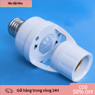Thiết bị đui đèn cảm ứng tích hợp công tắc cảm biến chuyển động, thiết kế nhỏ gọn dễ lắp đặt cho hệ thống chiếu sáng