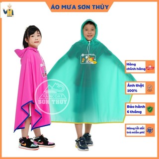 (HÀNG SỊN ) Áo mưa TRẺ EM CÁNH RƠI -Sơn Thủy nhựa PVC an toàn, siêu bền - áo mưa cho bé trai, hình in hoạt hình đáng yêu