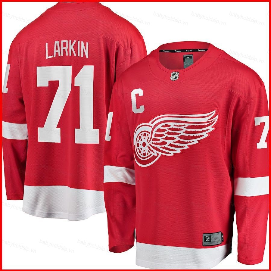 Áo Jersey khúc côn cầu đội nhà Detroit Red Wings của Larkin - Phiên bản đặc biệt, áo thun dài tay dành cho người hâm mộ