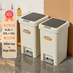 Thùng Rác Đạp Chân Nhựa Cao Cấp Có Nắp Đậy Ngăn Mùi, Thùng Rác Phòng Khách Nhà Bếp Sang Trọng