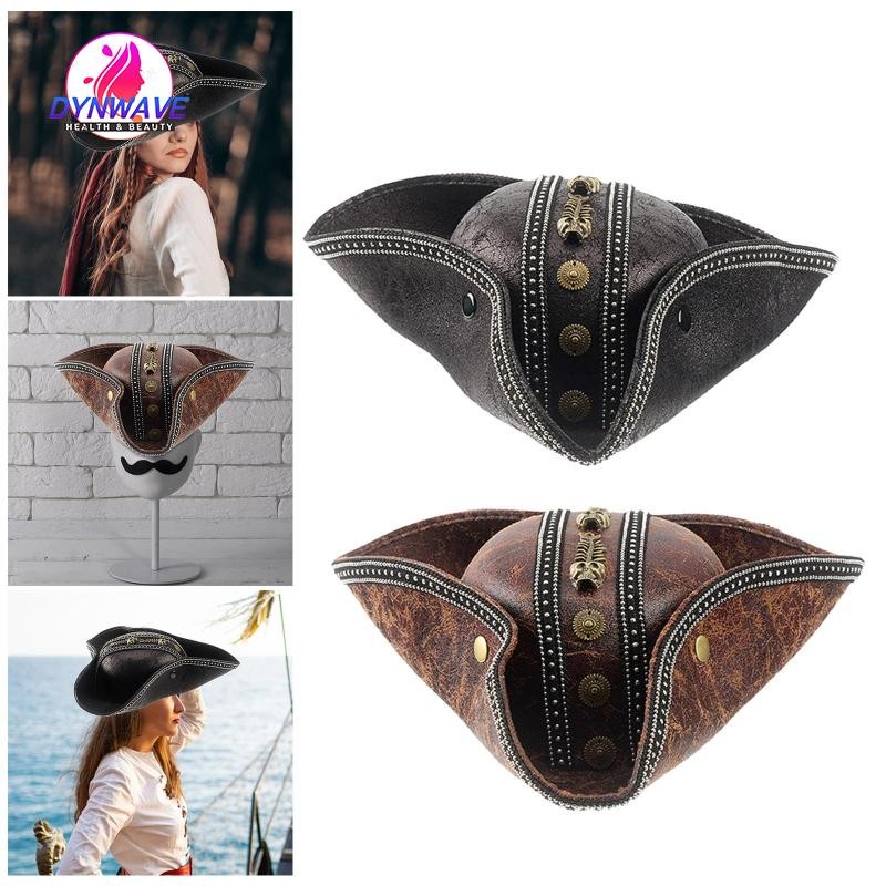 Mũ cướp biển băng đô vintage da PU thoải mái, mới lạ