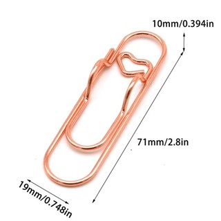 Kẹp cố định giấy HIGHVIEWLS, Kẹp giấy kim loại DIY, Vé đa chức năng Hình trái tim Mô hình tình yêu Trang Thẻ Đồ dùng học tập Phụ kiện