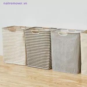 Giỏ Giặt Chống Thấm Nước Vải Lanh Cotton Giỏ Quần Áo Bẩn Sắp Xếp Giặt Đồ Vặt Có Thể Gập Lại Túi Bảo Quản Gấp Hamper MỚI