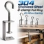 Kẹp C BEABOUT, Kẹp vuông có thể điều chỉnh bằng thép không gỉ 304, Vòng kéo chất lượng cao 20-140mm Mở chắc chắn Giá đỡ cố định Kẹp phần cứng