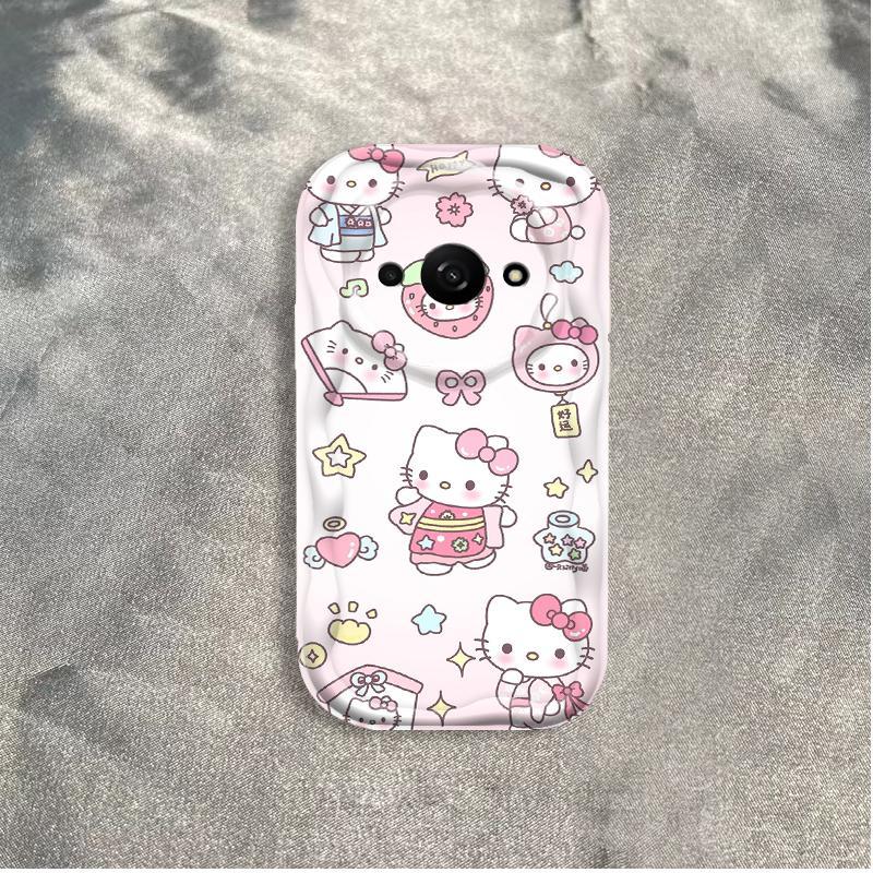 Ốp Silicon Hoạt Hình Cho Redmi A3 / POCO C61 4G 3D Bé Gái Vỏ Điện Thoại Mềm TPU Kitty Girl Sinh Viên Chống Sốc Ốp Lưng
