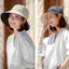 Mũ xô BRBRAA, Mũ chống nắng hai mặt dành cho ngư dân, Vành lớn thời trang sọc rắn chống tia cực tím Mũ Panama du lịch đi biển ngoài trời
