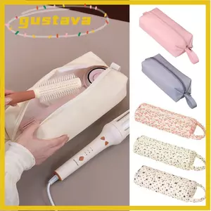 Túi đựng máy sấy tóc GUSTAVA, dung tích lớn có tay cầm Vỏ bảo vệ máy uốn tóc, Túi đựng mềm chống bụi di động có thể gập lại để du lịch