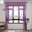 Rèm Polyester hoa mẫu đơn Jacquard Burnouts hiện đại cho phòng khách phòng ngủ