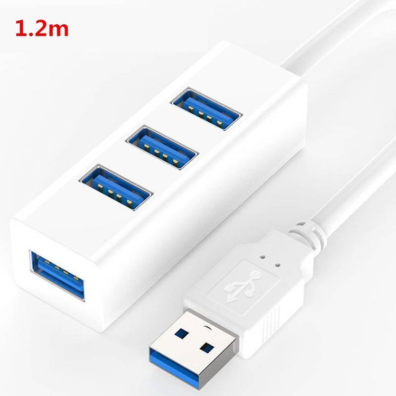 Alittlesetrtu 4 Cổng Đa Bộ Chia USB Hub + Bộ Chuyển Đổi Nguồn Điện, Bộ Mở Rộng 30cm / 1.2m Tốc Độ Cao Cho PC VN