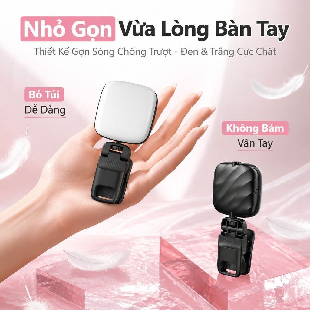 🔥Sạc USB đèn chụp ảnh / Đèn làm đẹp tích điện / Đèn selfie có kẹp điện thoại LED / Mini RGB vòng tay đèn livestream
