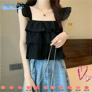 EBINLANDS Sling, Áo Vest Spice Girls, Áo Crop Top mùa hè ngọt ngào thông thường ngoài trời