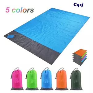Thảm dã ngoại CQCJ, Thảm cắm trại gấp chống nước, Thảm đi biển cát nhẹ bằng vải Polyester ngoài trời