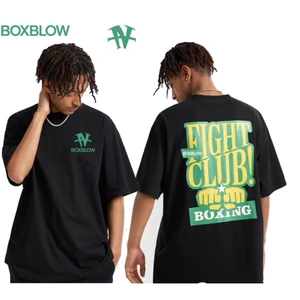 Hàng có sẵn BOXBLOW Boxing Tay Ngắn Câu Lạc Bộ Quyền Anh 100% Cotton Cao Cấp Áo Sơ Mi Văn Hóa Thông Thường 0615