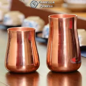 FANIELLAPOWELL Bia Sữa Cốc, Thiết Kế Sáng Tạo Dày Cốc Đồng Nguyên Chất, Vintage 350 ml Dung Tích Phong Cách Vintage Thủ Công Ăn Sáng Ăn Sáng Sử Dụng