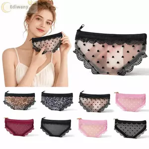 Túi đựng mỹ phẩm EDIWANY, Túi đựng đồ trang điểm trái tim bằng lưới ren, Y2K Quần lót trong suốt Hình dạng Túi đựng đồ vệ sinh cho du lịch