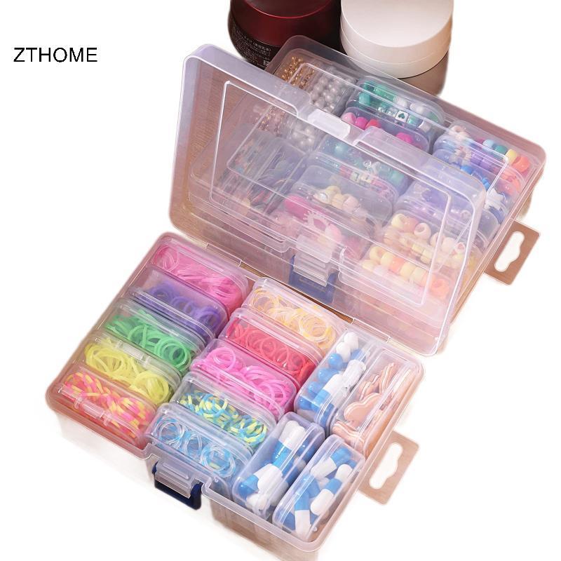 ZTHOME Thủ Công Lưu Trữ Hộp Trong Suốt 1 Bộ 12 / 14 / 15 / 30 Lưới Cho Hạt Dụng Cụ HOT