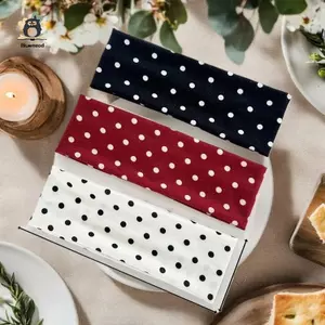 Retro Boho Breeze Wind Dot Co Giãn Băng Đô Quấn Tóc Nữ Hàn Quốc Ins Thời Trang Rộng S Yoga Thể Thao Hẹn Hò Phụ Kiện Tóc Mới
