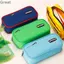GREA Pencil Dung tích lớn Đồ dùng học tập di động Hai lớp Kawaii Schoolbag Hình dạng lưu trữ