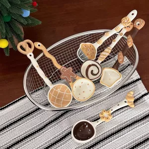 Thìa Gốm Hình Bánh Ngọt BL109 Thìa Ăn Kem Khuấy Cà Phê Đồ Gốm Sứ Hàn Quốc Cao Cấp
