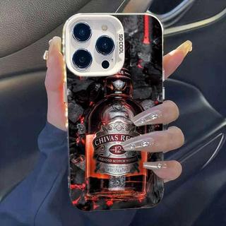 #ỐpLưngiPhone# Ốp điện thoại cao cấp, thời thượng, màu đen rượu vang, phù hợp cho iPhone 13 14 15 16 promax 13promax 14p