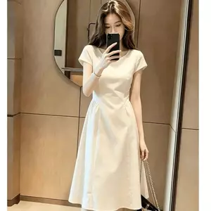 Váy kiểu Pháp mùa hè 2026 dành cho nữ Váy dài hẹp cao cấp thời trang dáng ôm hơn thời trang Hàng ngày Thường ngày Đi lại phù hợp với Hội chợ nhẹ nhàng
