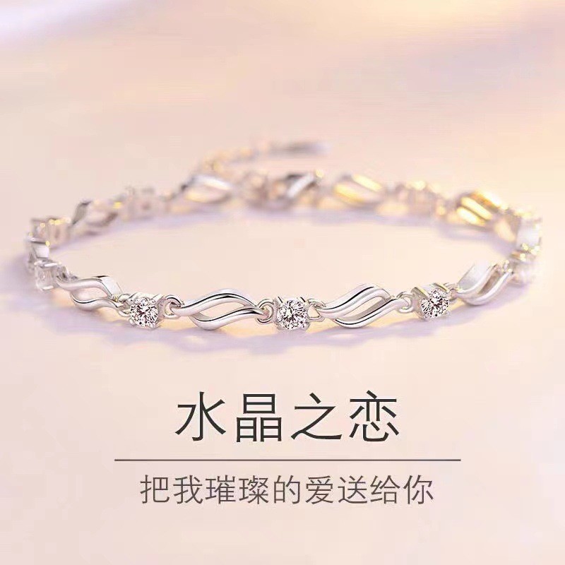 Vòng tay pha lê xanh nữ phong cách Hàn Quốc mới