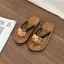 Pháp Dễ Thương Chống Trơn Trượt Flat Flip-Flops Nữ Mùa Hè Mặc Ngoài 2024 Trắng Đế Mềm Sandal Nữ 4XDL
