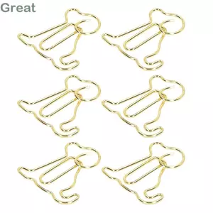 TUYỆT VỜI 100 Chiếc Kẹp Giấy Dễ Thương, Quá Trình Mạ Hình Chó Kẹp Giấy Vàng, Kẹp Giấy Vàng Chống Rỉ Di Động Dễ Thương Văn Phòng Tại Nhà