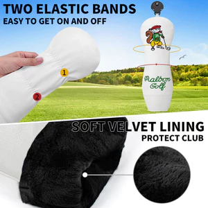 Vỏ câu lạc bộ Golf No. 1 Vỏ Gỗ Putter Cover Hoạt Hình Dễ Thương Đầu Bóng Bảo Vệ Nắp