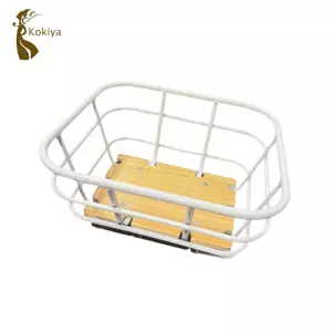 Xe Đạp Trước Giỏ Sắt Bằng Gỗ Bảo Quản Hàng Hóa Giá Đỡ Chịu Lực Tổ Chức Nhẹ Di Động Dây Kim Loại Thích Hợp Cho Xe Đạp Đi Bộ Đường Phố