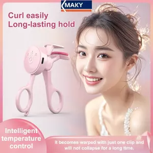 Máy uốn mi làm nóng bằng điện cầm tay MAKY Máy uốn mi làm nóng có thể sạc lại USB dành cho nữ Lâu dài Chống bỏng Hoàn thiện công cụ lông mi VN