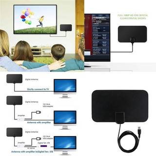 Ăng-ten TV DIAPER & CORED HDTV Flat Trong nhà Phạm vi 50 dặm VHF UHF DVB - Đen YTH
