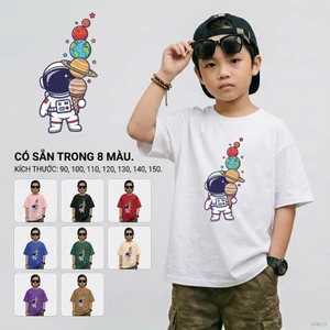 Áo thun bé trai năng động Thấm hút mồ hôi bé từ 2-12 tuổi Dễ phối đồ