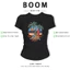 BOOM Áo Baby Tee Nữ Cotton Ôm Body-Áo Thun Ngắn Tay Y2K In Hình PhongCách Mùa Hè, Cổ Tròn Hàng Đầucách hàn quốc phong496