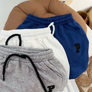 Mùa Hè Bé Gái Co Giãn Eo Dây Rút Quần Short Thể Thao Nhật Bản Phong Cách Hàn Quốc Rời Cotton Quần Crop Thường Ngày