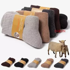 DARON Nam Tất Màu Trơn Thể Thao Giữa Bắp Tất Sàn Siêu Dày Nhiệt Ấm Dày Hơn Chắc Chắn Tất