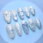 10 Chiếc Móng Tay Giả 3D Dập Nổi Gradient Vỏ Ngọc Trai Nhân Tạo Móng Tay Dành Cho Nữ Thân Thiện Với Môi Trường ABS Bấm Móng Tay Để Mặc Hàng Ngày Tiệc Cưới
