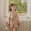 ✿ Bé Gái Tranh Sơn Dầu Hoa Không Tay Bud Đầm 3D Jacquard Hoa Trẻ Em Mùa Hè Vintage Sundress