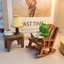 Ếch Dễ Thương Cà Phê Bập bênh Ghế Trang Trí Nhựa Mini Hình Trang Trí Bàn Làm Việc Món Quà Nhỏ Cho Văn Phòng Tại Nhà