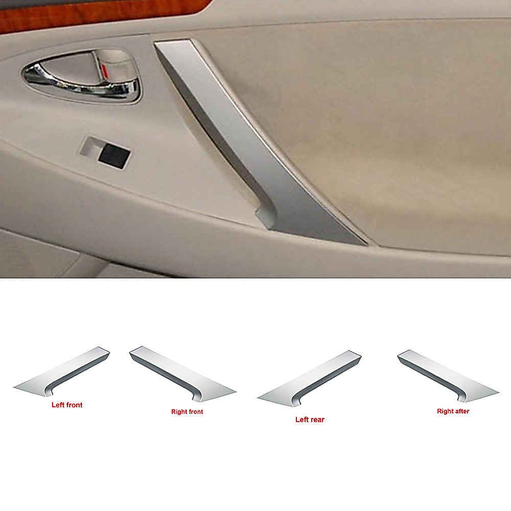 Vỏ bọc tay nắm cửa nội thất màu bạc tự động bền cho Toyota Camry 2006-2011