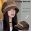 PNPIA- Thời Trang Đa Năng Mùa Đông Thu Đông Corduroy Buet Mũ Dành Cho Nữ Người Cá Mũ Có Thể Gập Lại Vành Rộng Mũ Buet Có Thể Điều Chỉnh