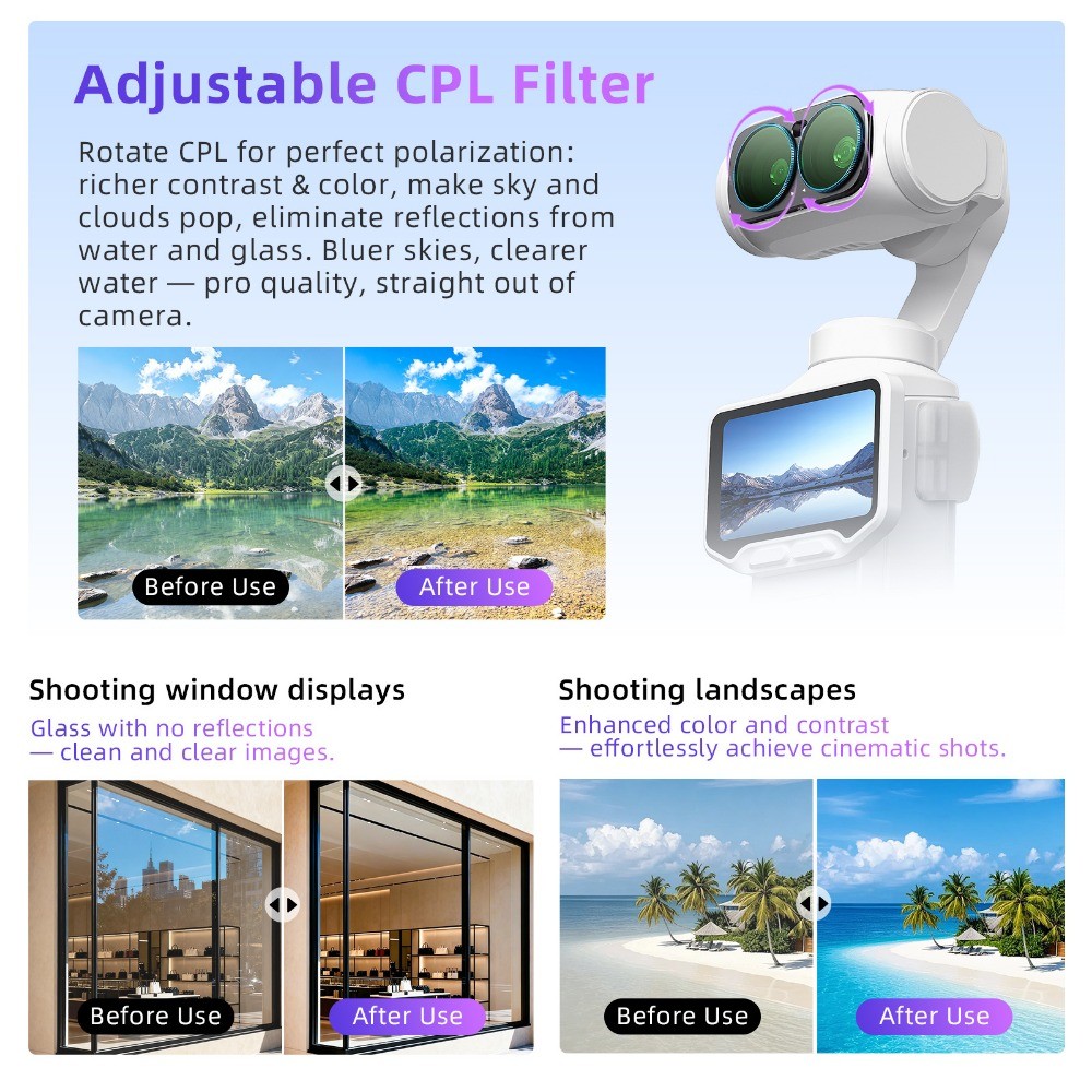 Bộ lọc aMagicsn cho Insta360 Luna Ultra, Bộ lọc quang học cho Insta360 Luna Ultra, Phụ kiện bộ lọc chụp cho Insta360 Luna Ultra