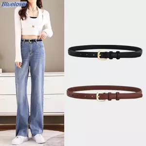Bluelover Dây Da PU Cho Nữ Kim Loại Bule Dây Thắt Lưng Nhân Quả Đơn Giản Thắt Lưng Quần Jean Nữ Trang Trí Dây Thắt Lưng Quà Tặng Mới