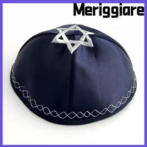 MERIGGIARE Do Thái Kippah, Thiết Kế Thêu Hình Tròn Mũ Dân Tộc, Họa Tiết Truyền Thống Thoáng Khí Retro Mũ Không Vành Sự Kiện Dân Tộc